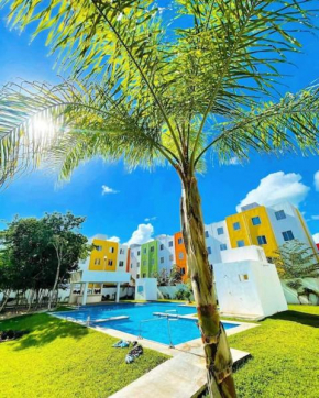 Tropical flat next to the jungle